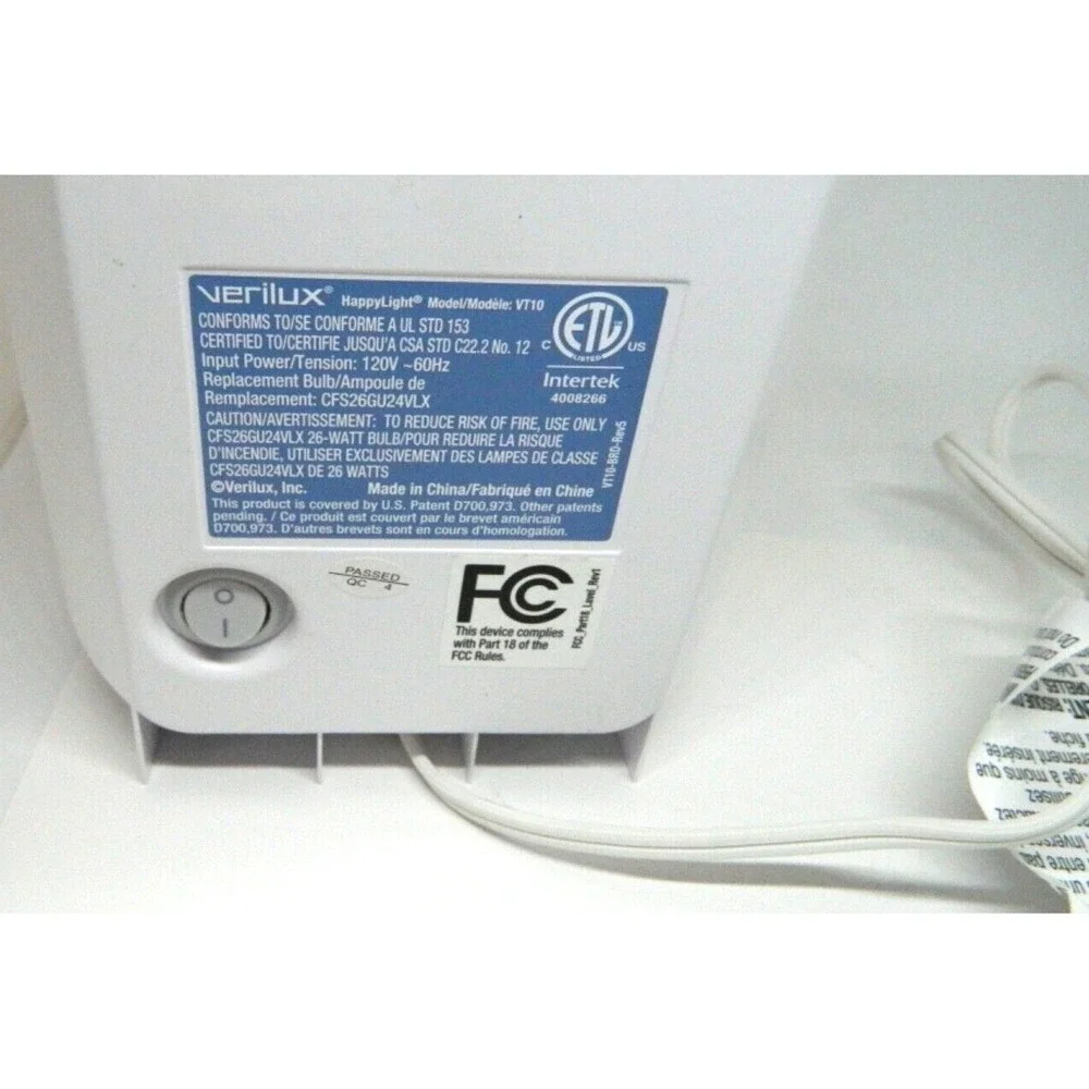 VERILUX HAPPY LIGHT 4500 NATURAL SPECTRUM ENERGY Seasonal‎ Affect Disorder